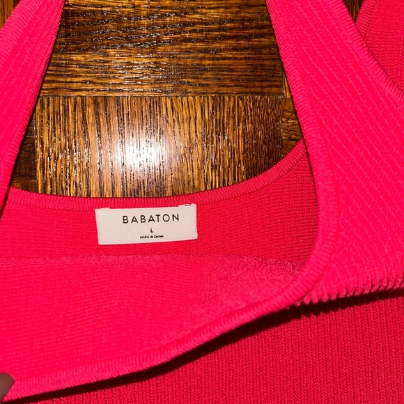 Red Ribbed Crop Top - Picture 3 of 3